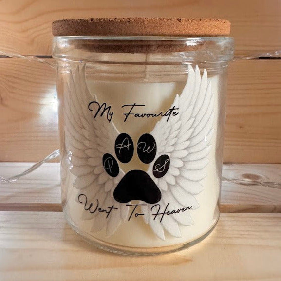 My Favourite Paws Went To Heaven Candle